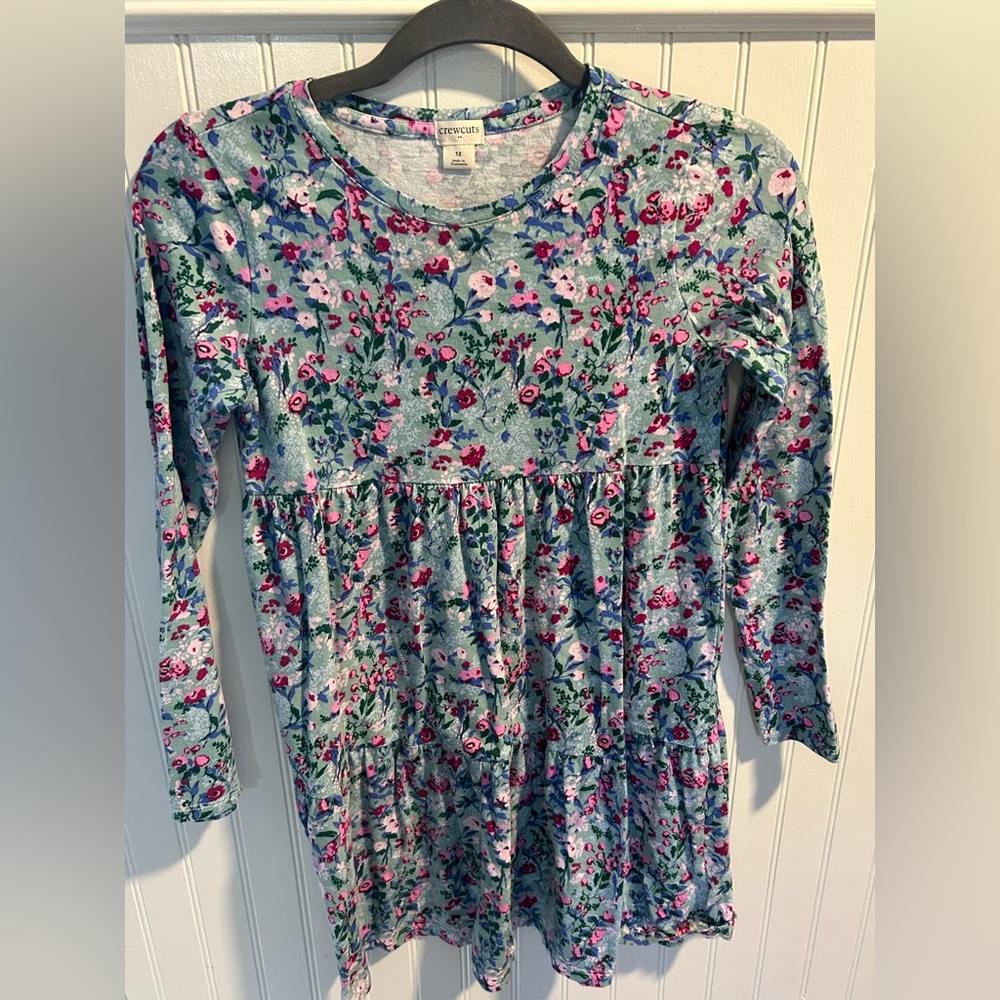 J. Crew Kids Floral Dress in Pink and Blue